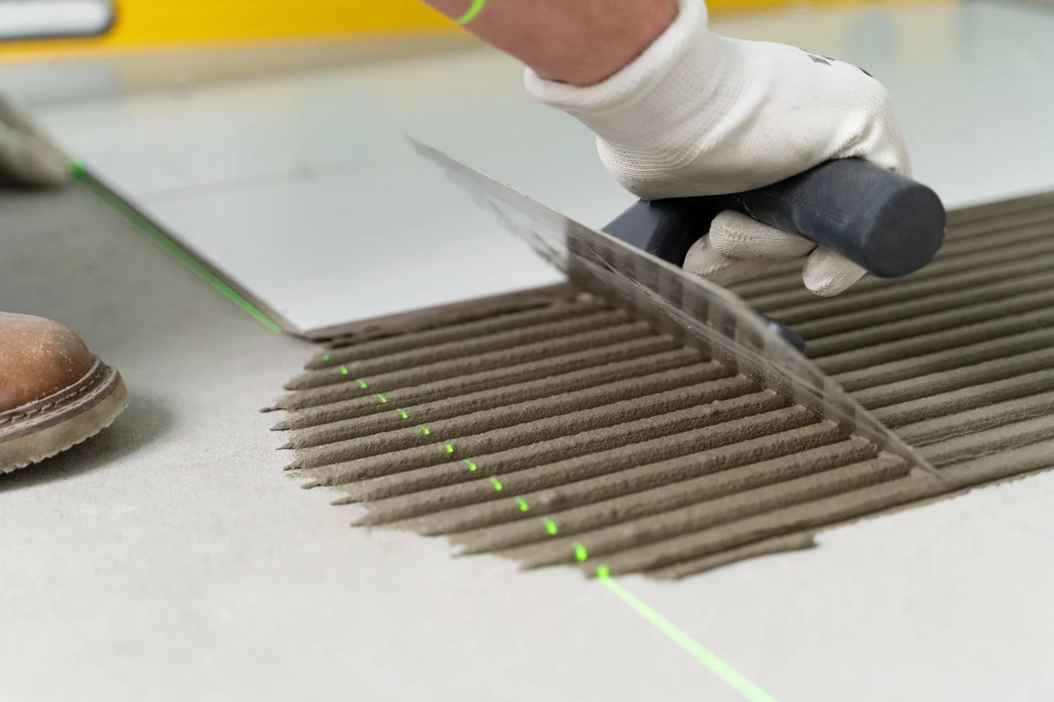 Verlegung von Platten – Einblick ins Handwerk